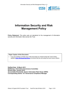 Information Security Risk Management Policy v1.0