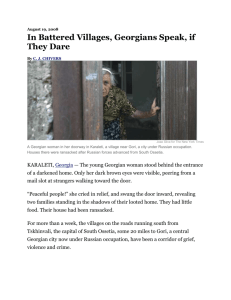 In Battered Villages, Georgians Speak, if They Dare
