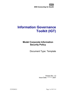 Corporate Information Security Policy Template