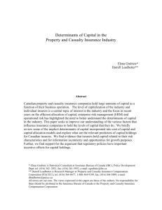 Determinants of Capital in the Property and Casualty Insurance