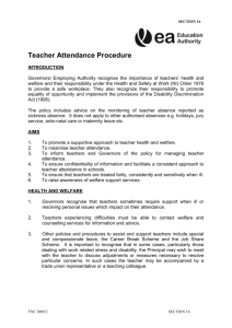 Teacher Attendance Procedure