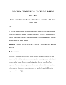 Variational Iteration Method for Vibration Problems