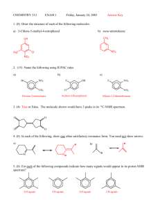Exam 1 Key - Chemistry
