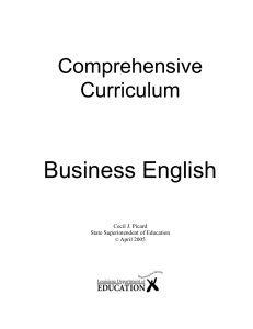Business English - Louisiana Department of Education