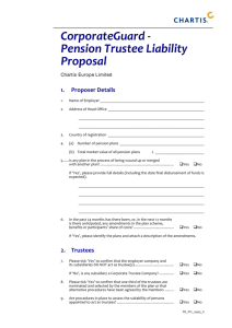 Pension Trustee Liability Insurance Proposal