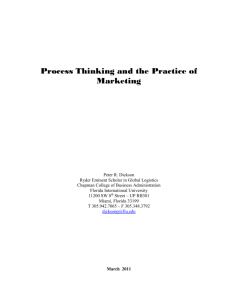 Process Thinking and Marketing Practice 2011