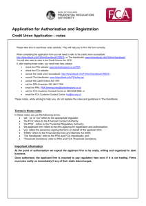 Credit union application form - Notes