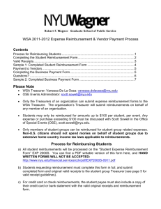 WSA 2010-2011 Expense Reimbursement & Vendor Payment Process