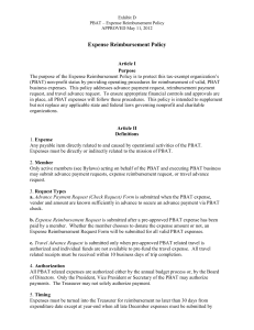 PBAT 06 Policy Exhibit D - Expense Reimbursement 120511