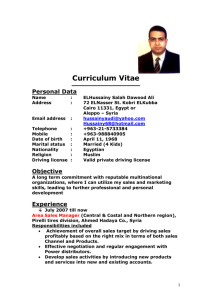 Curriculum Vitae - Al Noof Recruitment Services