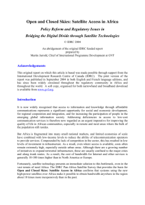 Open and Closed Skies: Satellite Access in Africa