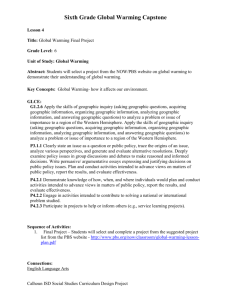 Sixth Grade Global Warming Lesson 4