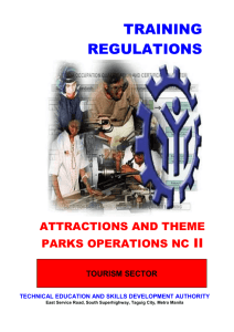 attractions and theme parks operations nc ii