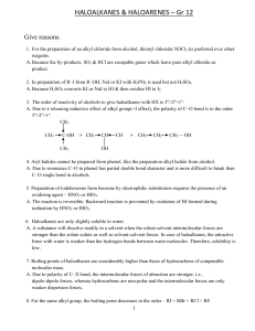 Haloalkanes-haloarenes