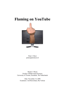 Flaming on YouTube - University of Twente Student Theses