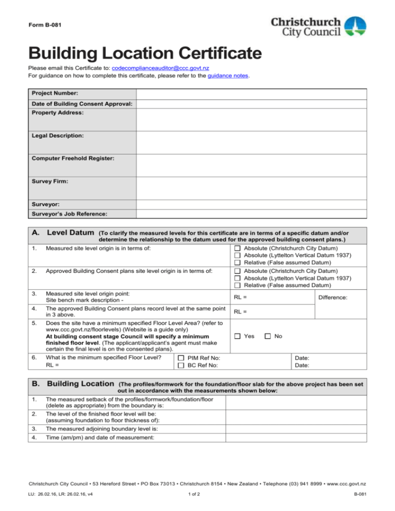 b-081-building-location-certificate