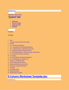 BAF3M - 8 Column Worksheet Template
