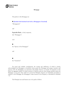 Standard Mortgage Terms - Residential