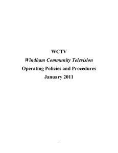 WCTV POLICIES AND PROCEDURES