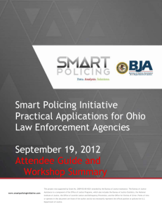 I. Workshop Overview - Smart Policing Initiative