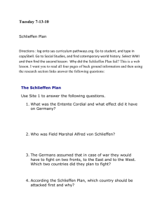 Tuesday 7-13-10 Schlieffen Plan Directions : log onto sas curriculum