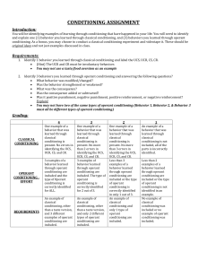 conditioning assignment rubric 13-14a