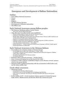 Emergence and Development of Balkan Nationalism