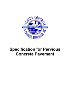 Pervious Specification - Florida Concrete & Product Association