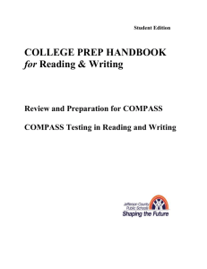 College Prep Handbook for Reading and English