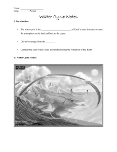 Water Cycle Notes - Brookville Local Schools