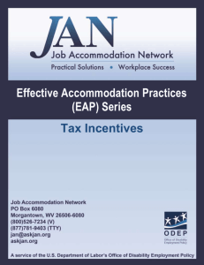 Tax Incentives - Job Accommodation Network