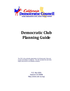 Club Creation Planning - California Democratic Council