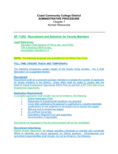 AP 7120C Recruitment and Selection for Faculty Members Rev. 10