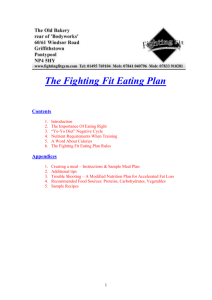 The Fighting Fit Eating Plan