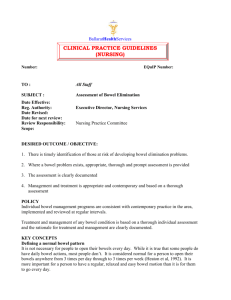 Assessment of Bowel Elimination