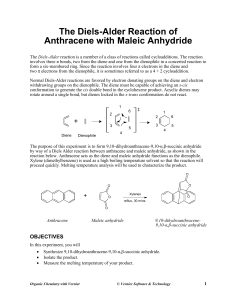 13-The Diels-Alder Reaction of Anthracene with Maleic Anhydride