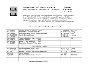Fall Quarter 2002 Approved Graduate Course List