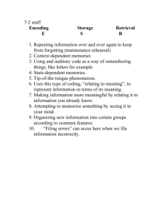 Ch.7-3.3 stages of memory