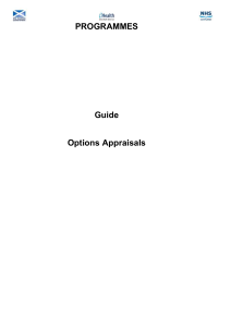 Guide – Options Appraisals