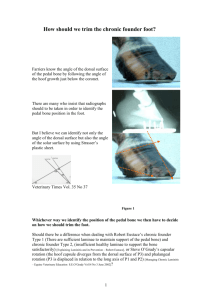 How should we trim the chronic founder foot