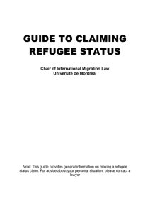 guide to claiming refugee status