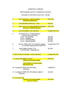 esl 009 - Montgomery County Community College