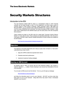 Security Markets Structures