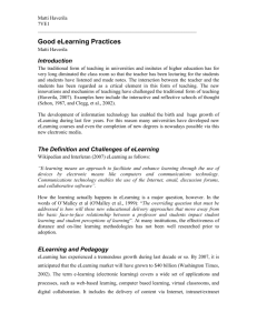 Good eLearning Practices