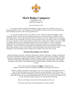 Merit Badge Camporee Brentwood, NH Hosted by Troop 192 May