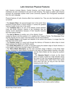 Latin America Physical Features Reading Passage