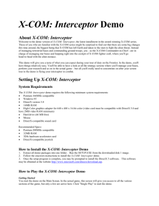 X-COM Interceptor Credits