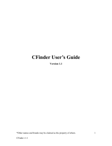 CFinder User's Guide
