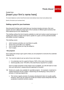 ACCA guide to... getting a grant for your business