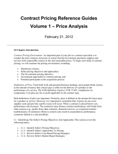 Contract Pricing Reference Guides – Price Analysis – Vol. 1